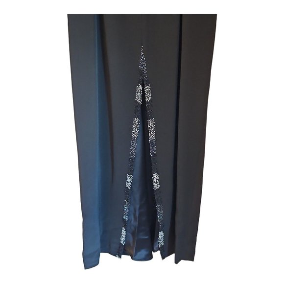 Cameron Blake Black Formal Evening Gown With Jacket Size 12/ 14 Beaded Dress - Picture 4 of 8